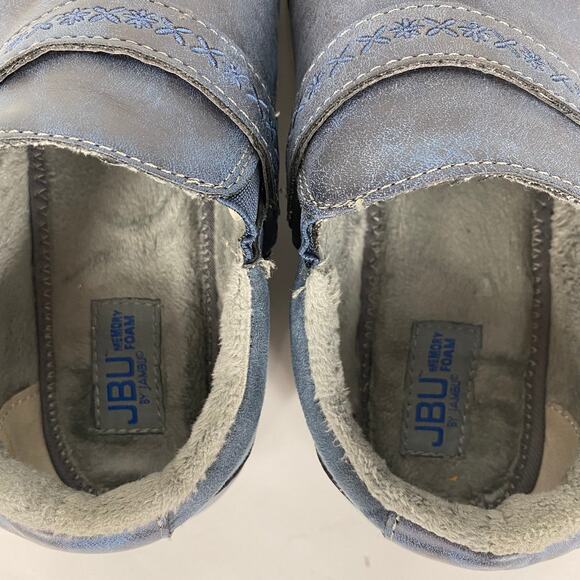 JBU by Jambu Blakely Encore Embroidered Comfort Shoes Plush Lined Memory Foam - Picture 7 of 11